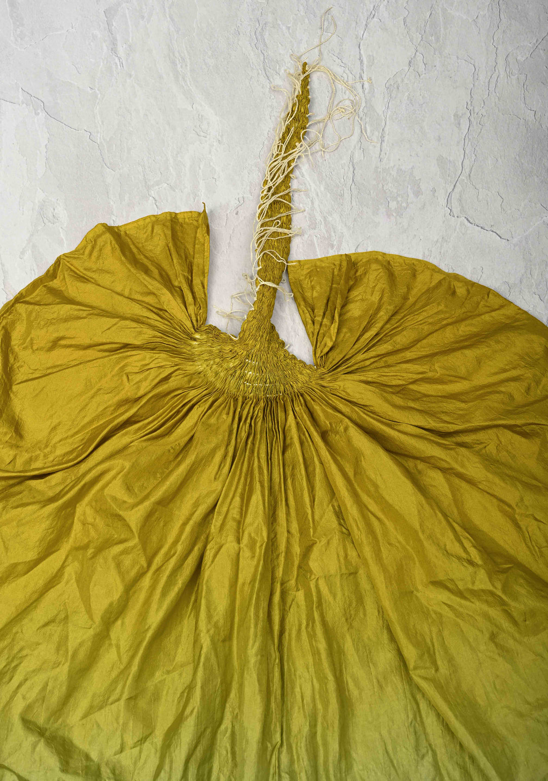 Mulberry Silk Shibori kaftan in Shades of Green | SILK MARK CERTIFIED