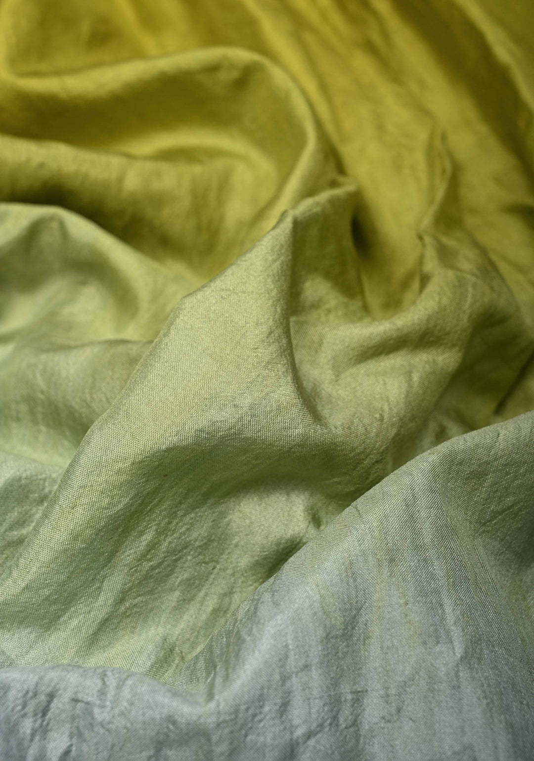 Mulberry Silk Shibori kaftan in Shades of Green | SILK MARK CERTIFIED