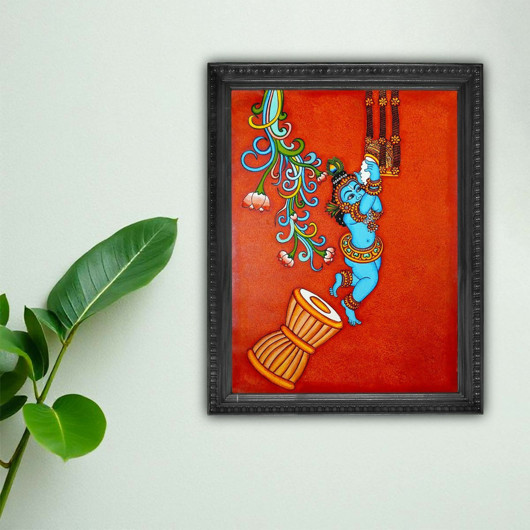 MURAL PAINTING BUTTER KRISHNA 26*20 | SHOBITAM