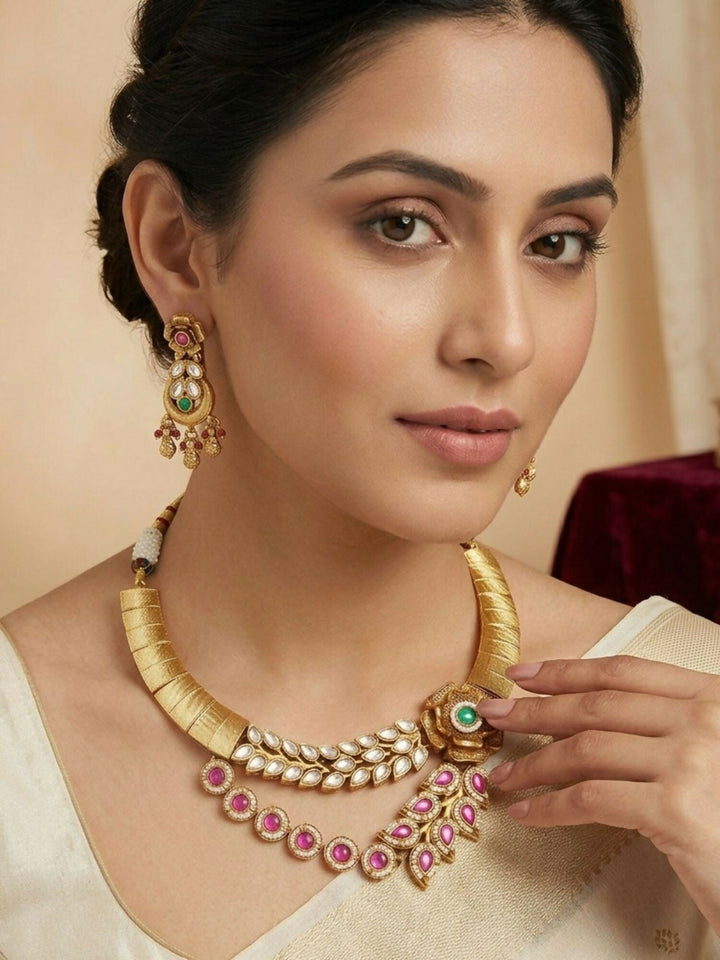 Premium Designer Imitation Bridal Jewellery Necklace Set | SHOBITAM
