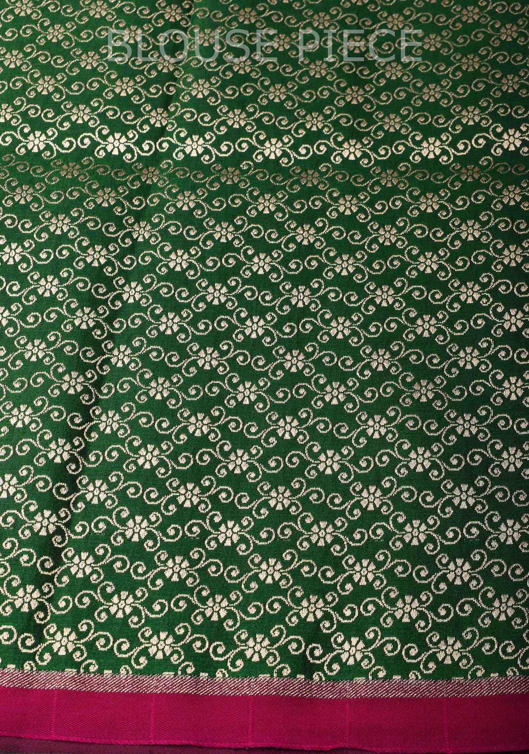 Green Semi Mashru Silk Saree with Meenakari Floral Zari Buttas and Zari border