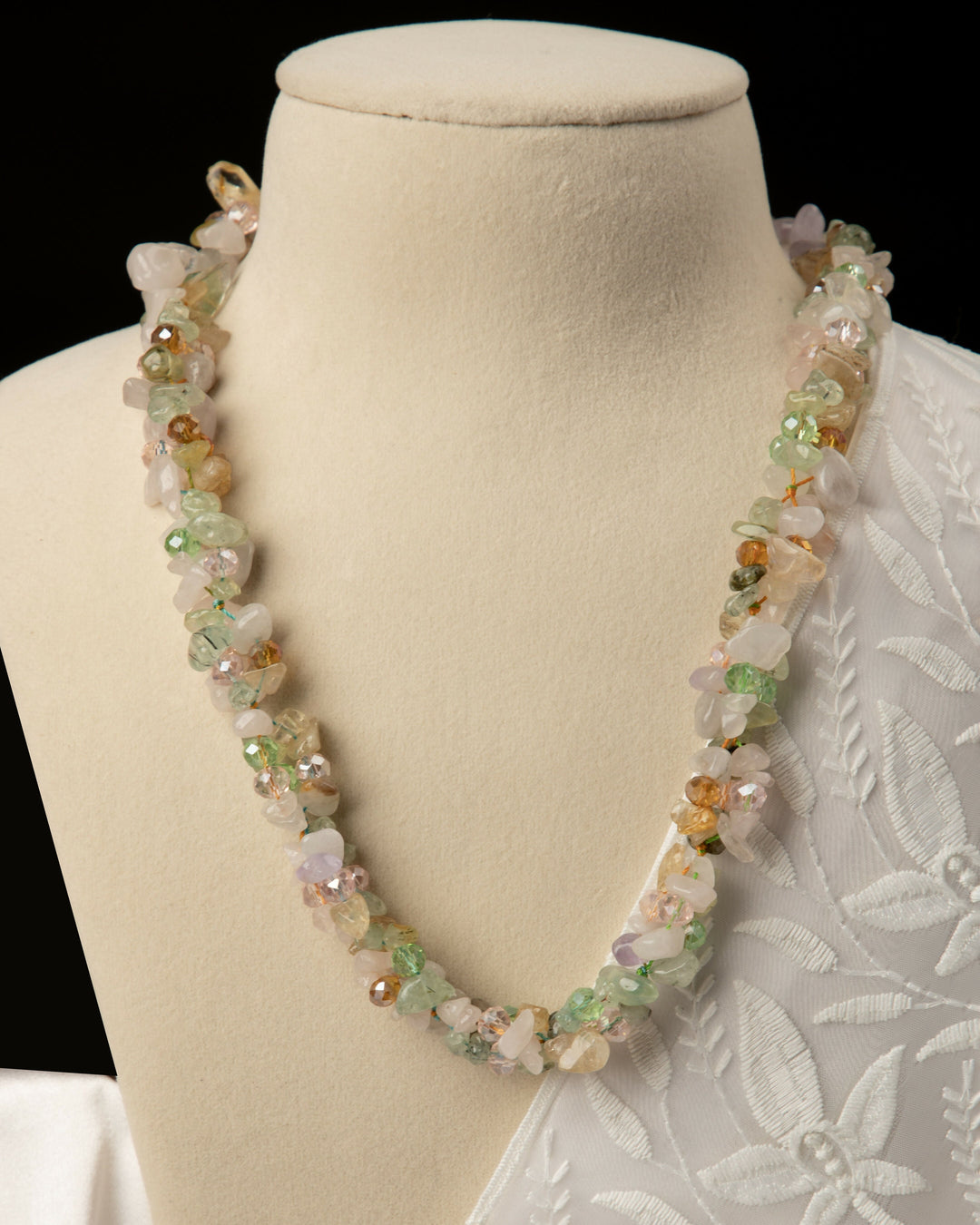 Basantika – Natural Agate & Crystal Mala | SHOBITAM
