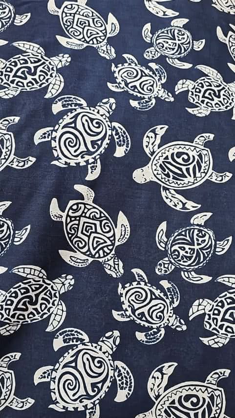 Women's Blue Turtle Print Cotton Co-ord Loungewear Shorts Set | SHOBITAM