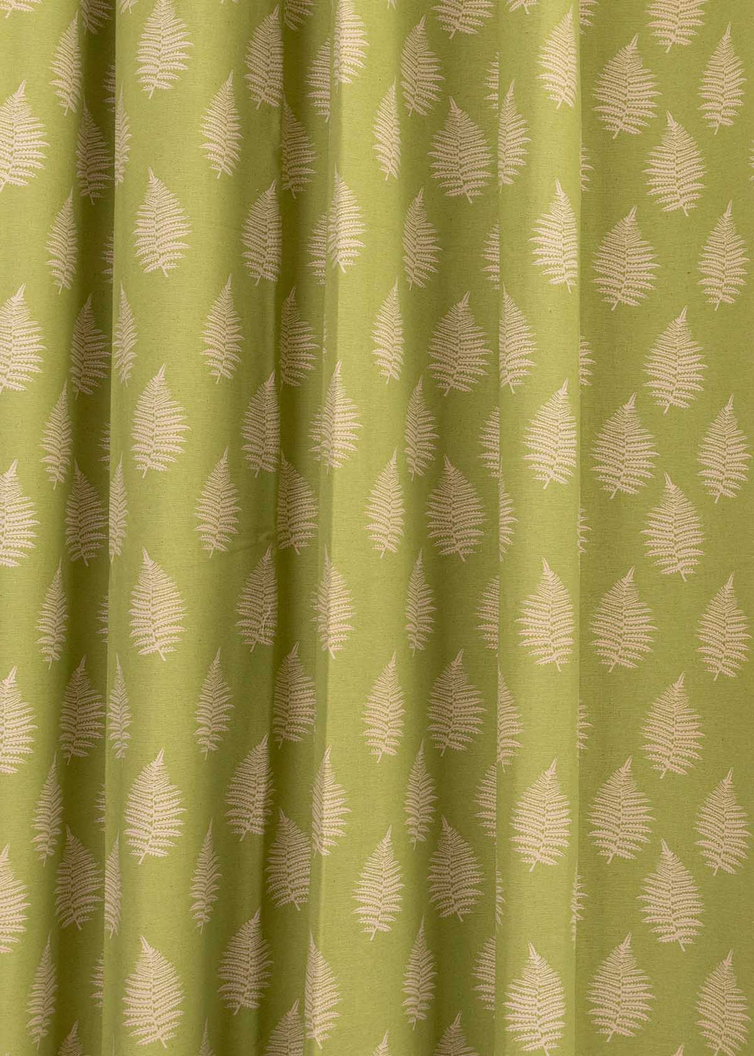 Ferns 100% cotton floral curtain for living room - Room darkening - Green - Single Piece | SHOBITAM