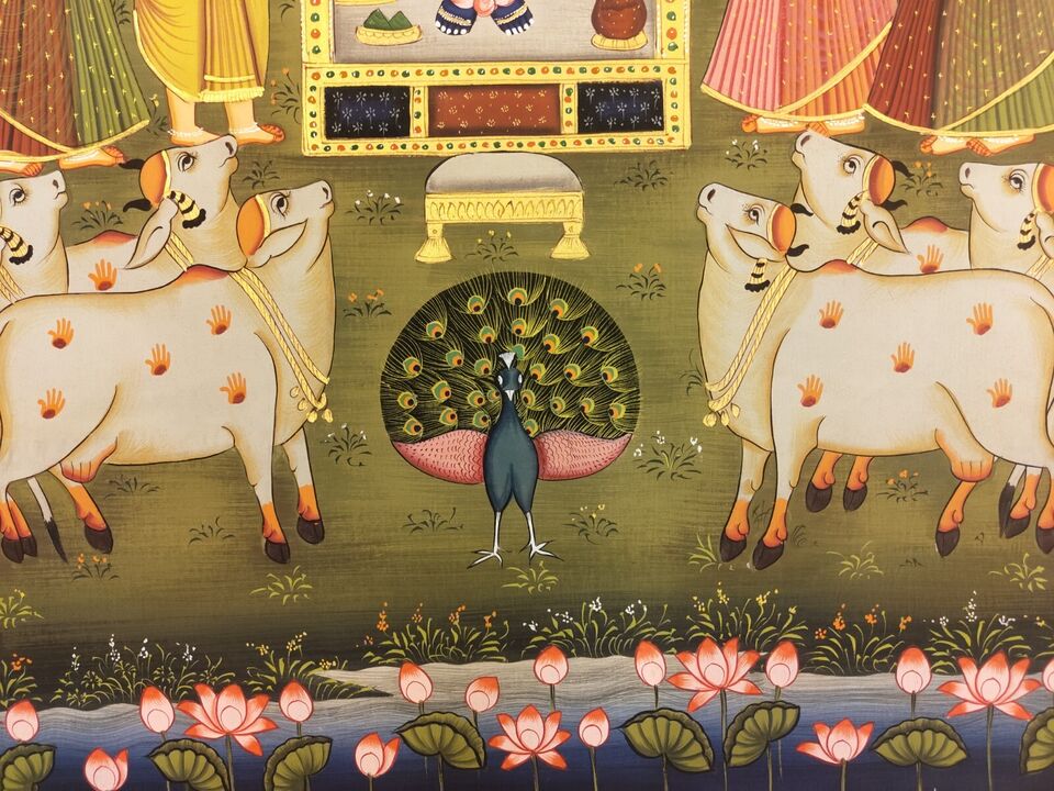 2x3 feet Authentic Jaipur Painting Shreenath ji Ratri | SHOBITAM