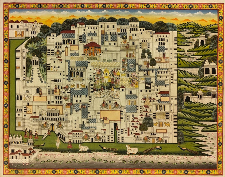 4x5 feet Authentic Jaipur Painting Nathdwara City | SHOBITAM