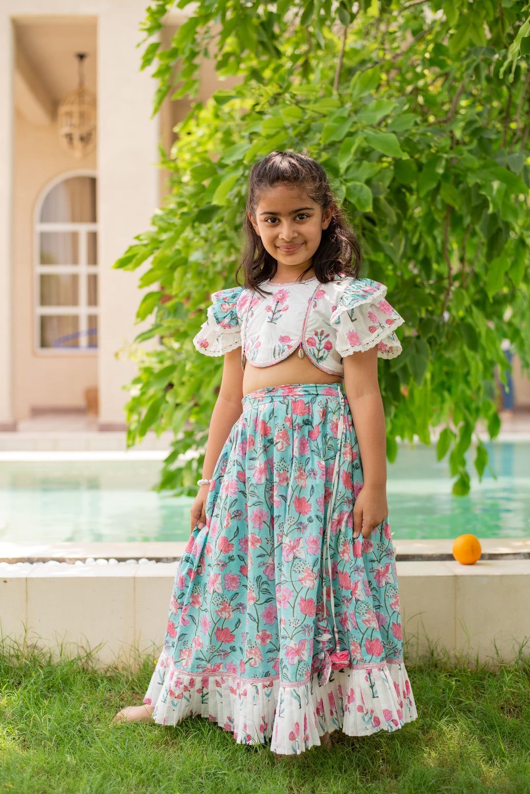 Firozi Lehenga Set | SHOBITAM