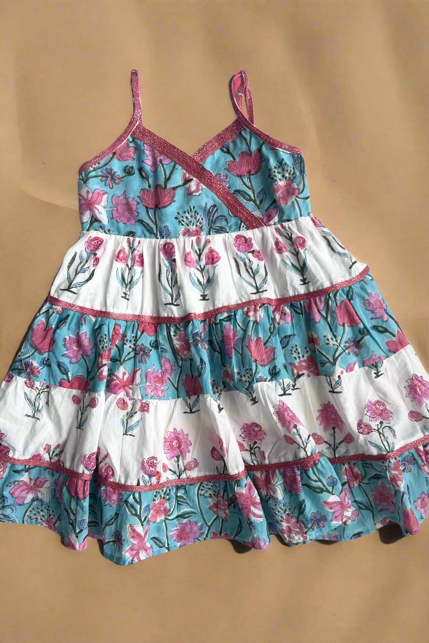 Firozi Tier Dress | SHOBITAM