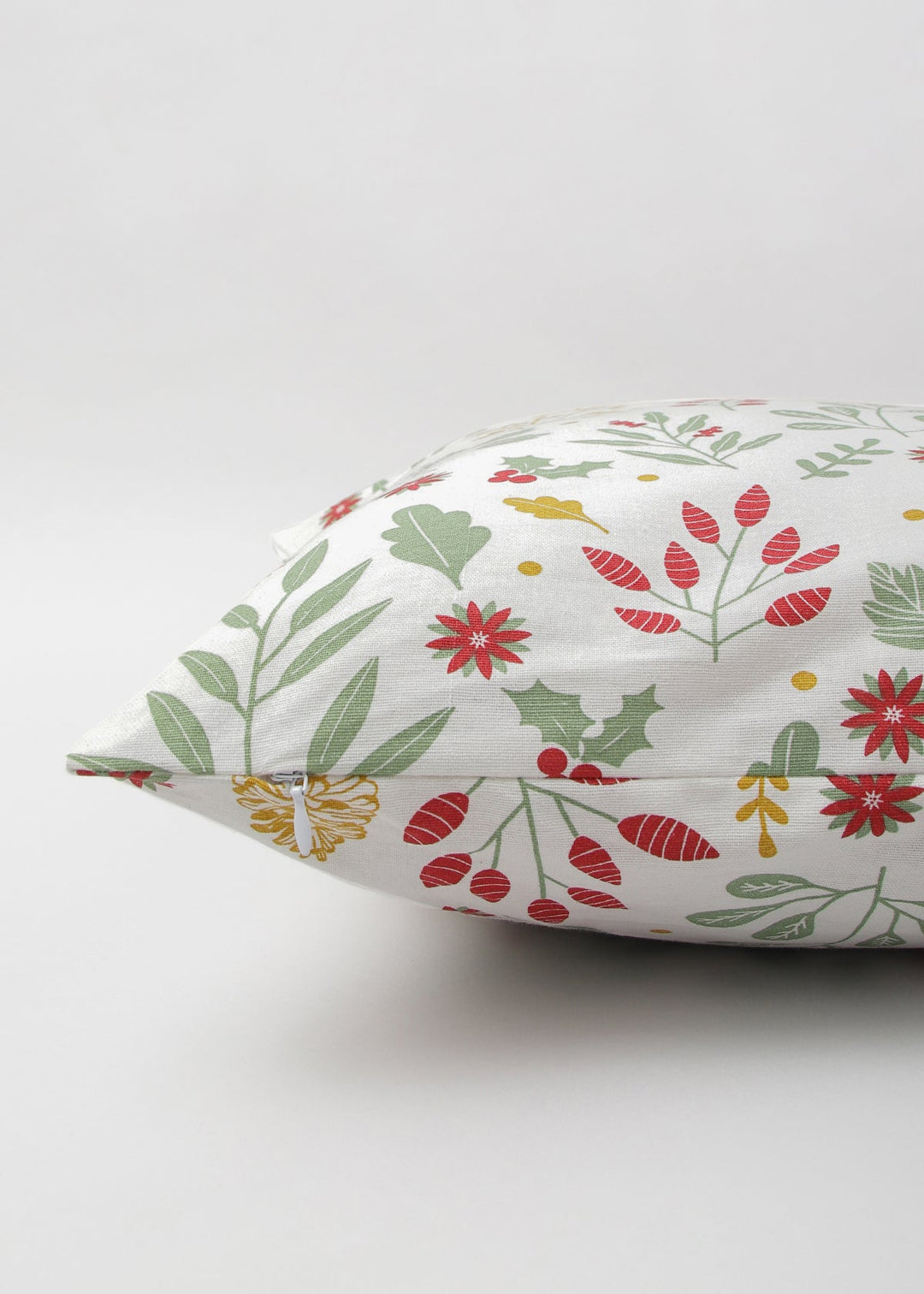 Foraged Berries Multicolor Floral Cushion Cover for Sofa – 100% Cotton | SHOBITAM