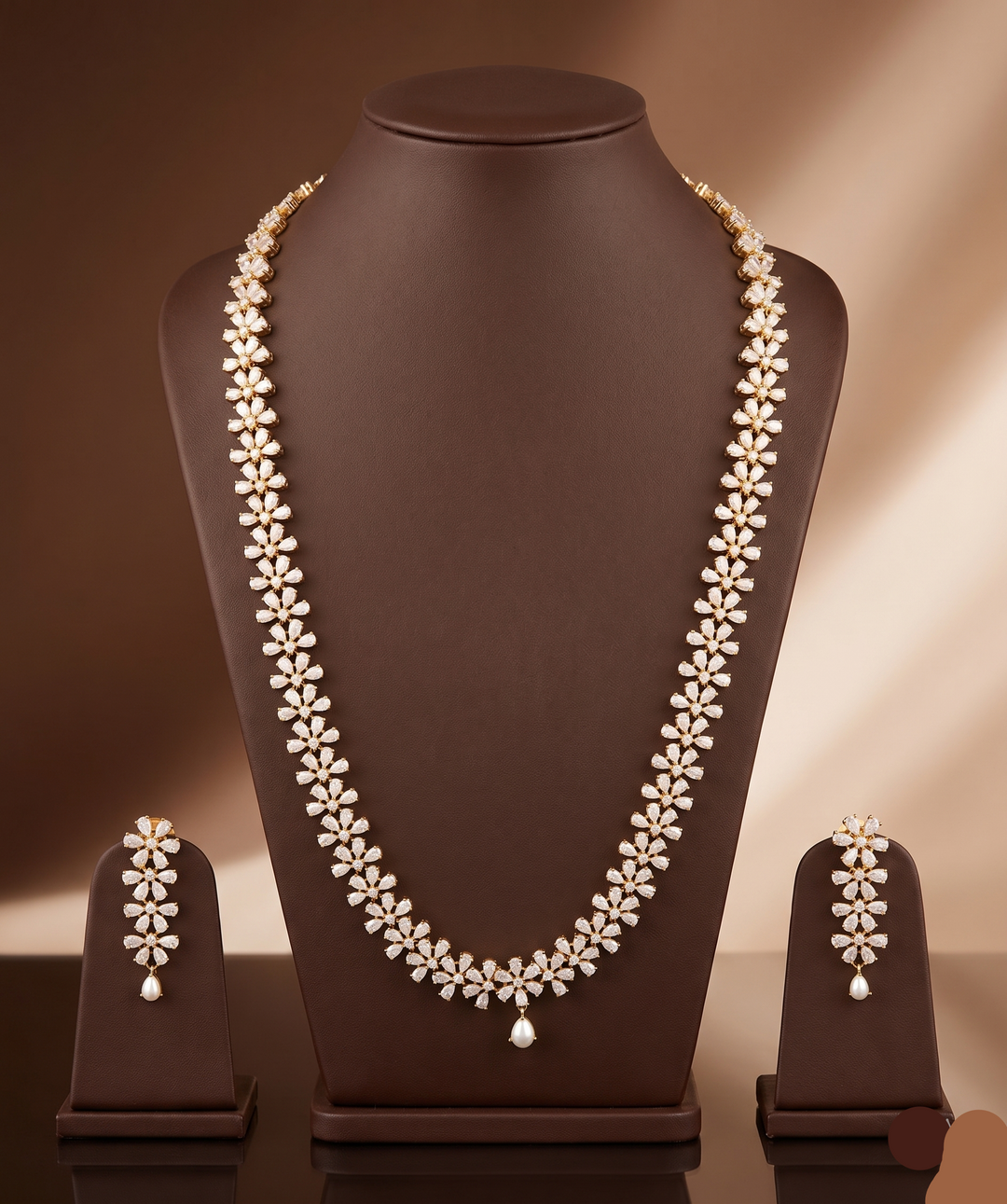 Sarah Gorgeous Freshwater Pearl Long Haram Set | SHOBITAM