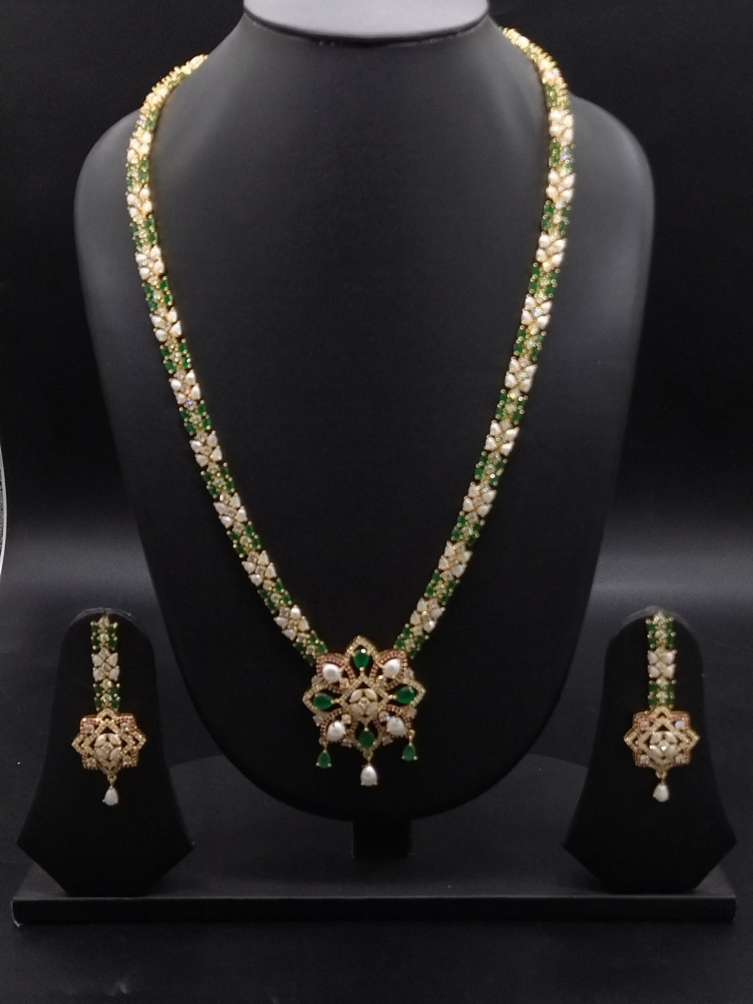 Emerald Royale Freshwater Pearl Long Haram Set