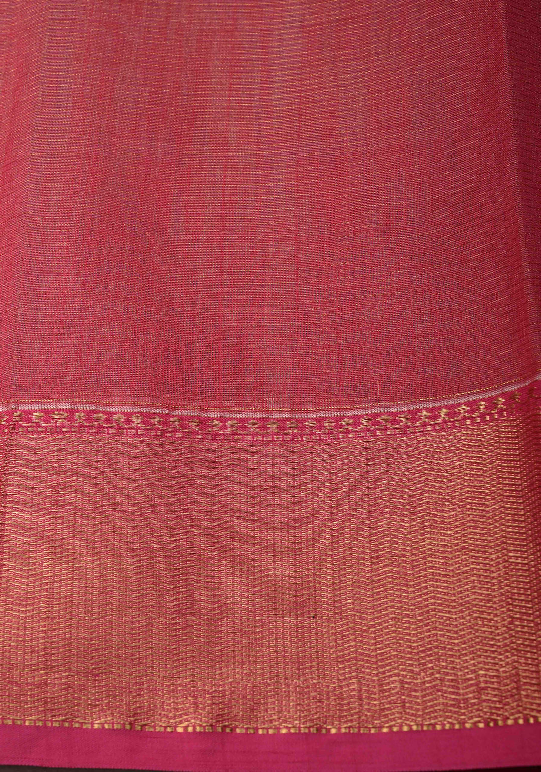 Lavender Handwoven Vairaoosi Zari Stripes Maheshwari Silk Cotton Saree with Contrast Zari Borders