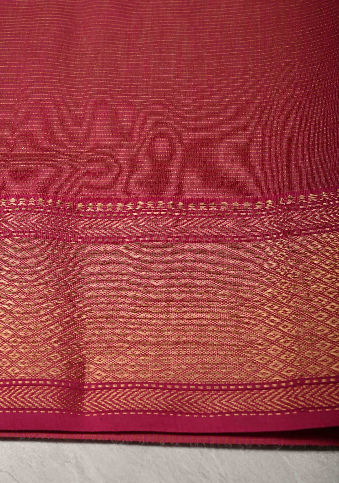 Yellow Handwoven Maheshwari Silk Cotton Saree with Tissue Checks and Contrast Zari Border