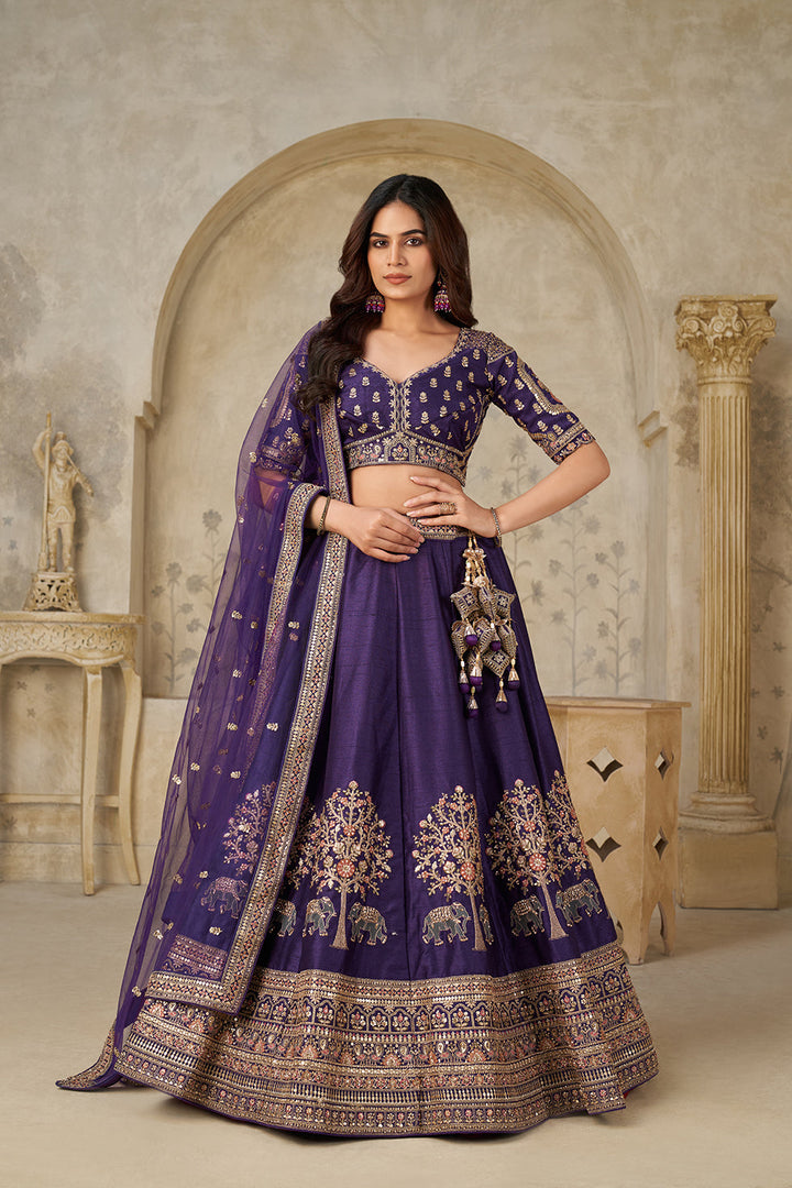 Raagvalli Purple Bridal Lehenga | SHOBITAM