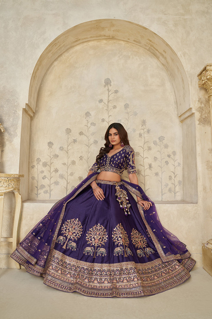 Raagvalli Purple Bridal Lehenga | SHOBITAM