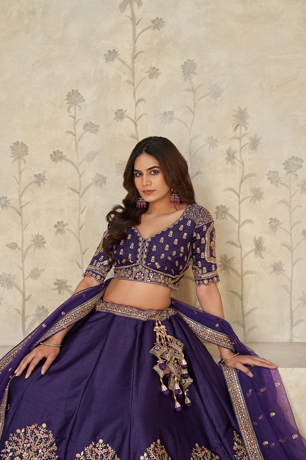 Raagvalli Purple Bridal Lehenga | SHOBITAM