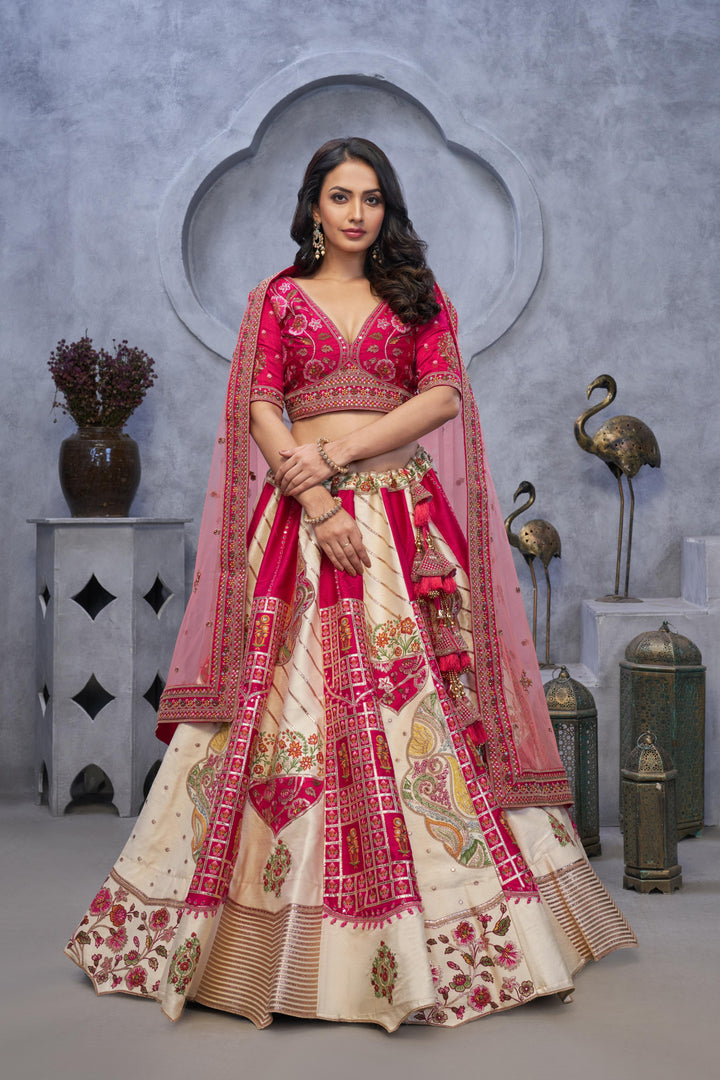 Imperial Crimson Floral Lehenga