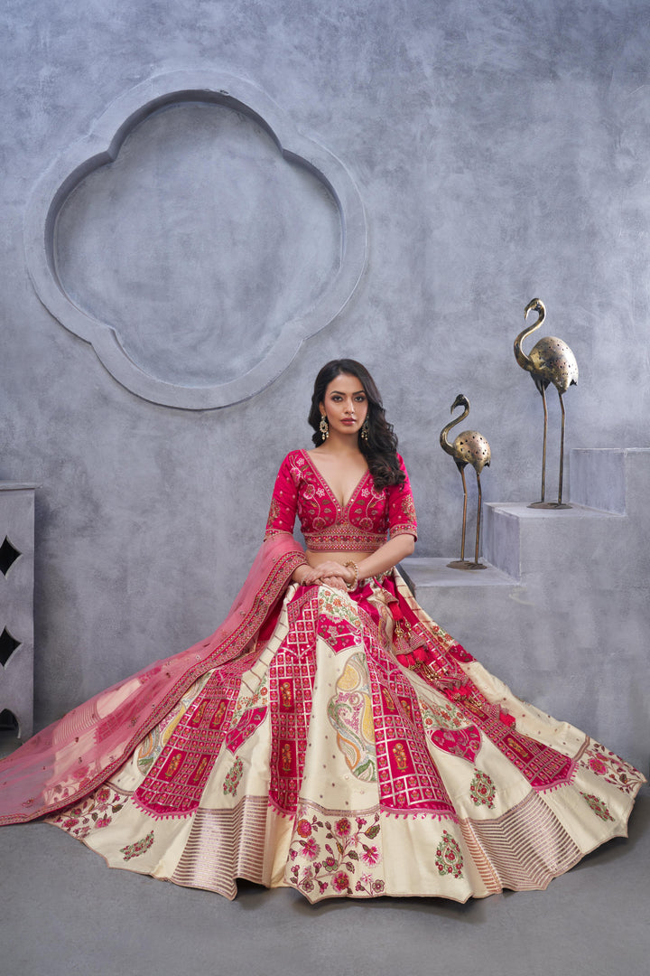 Imperial Crimson Floral Lehenga