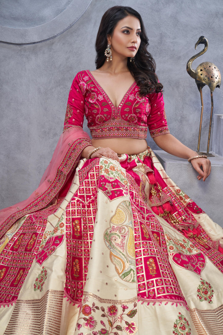 Imperial Crimson Floral Lehenga