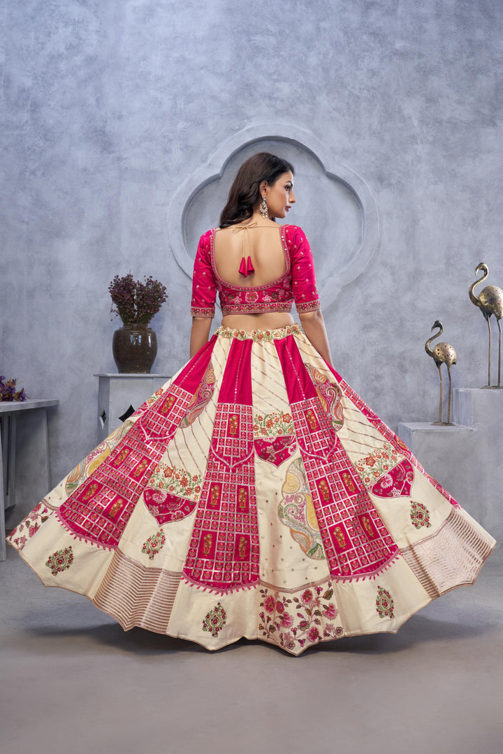 Imperial Crimson Floral Lehenga
