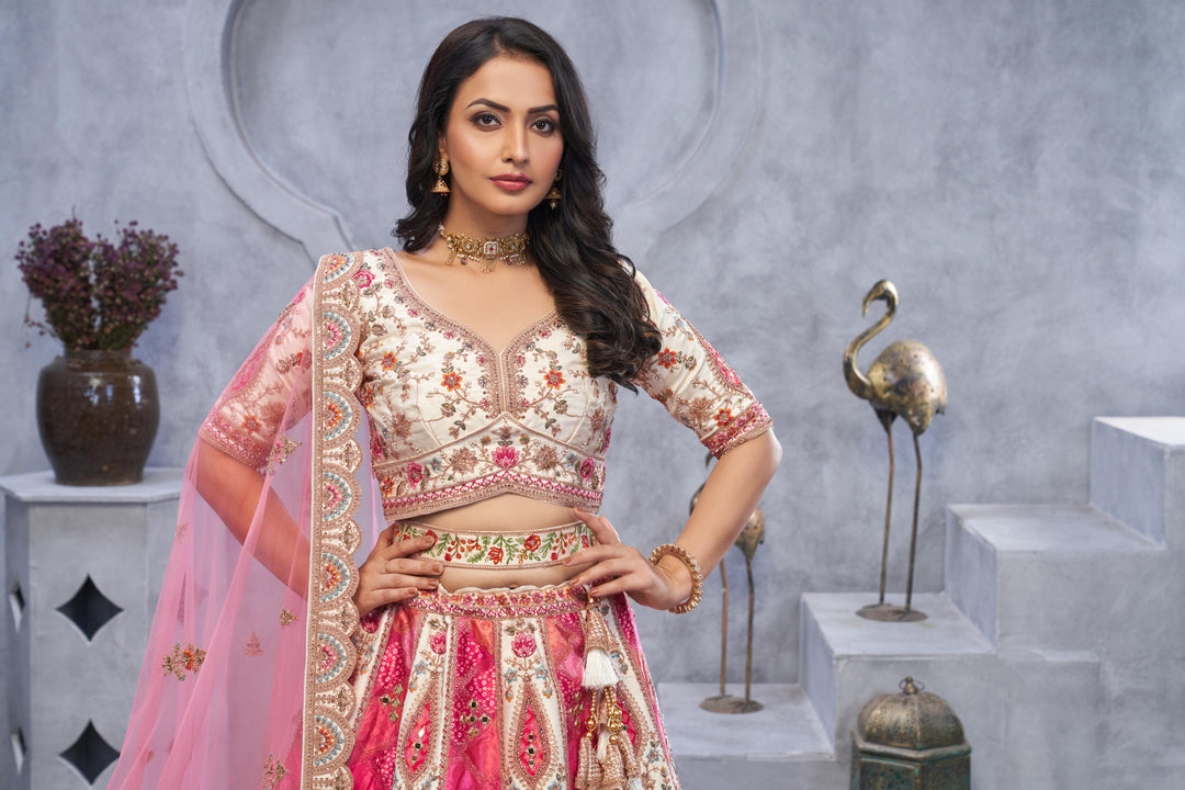 Ivory Divine Heritage Bridal Lehenga | SHOBITAM