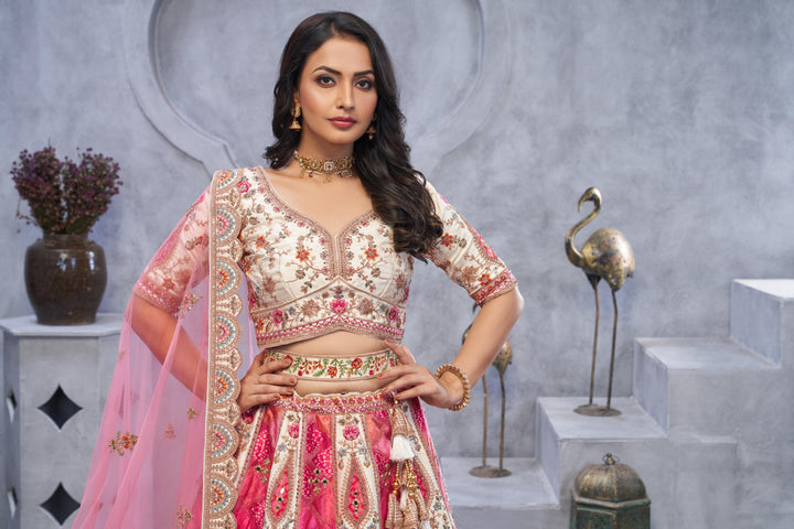 Ivory Divine Heritage Bridal Lehenga | SHOBITAM