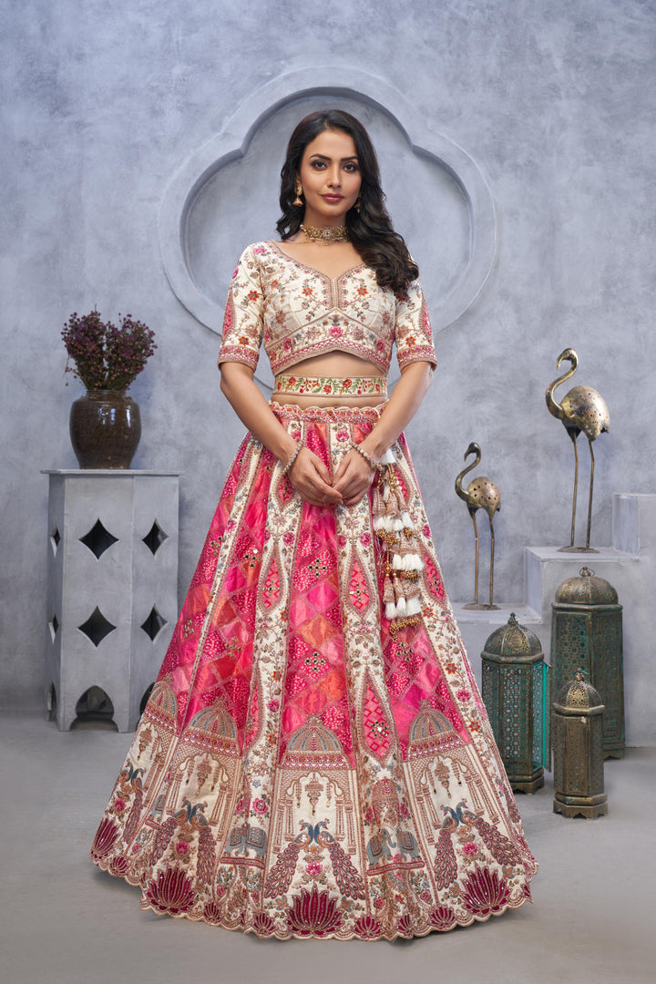 Ivory Divine Heritage Bridal Lehenga | SHOBITAM