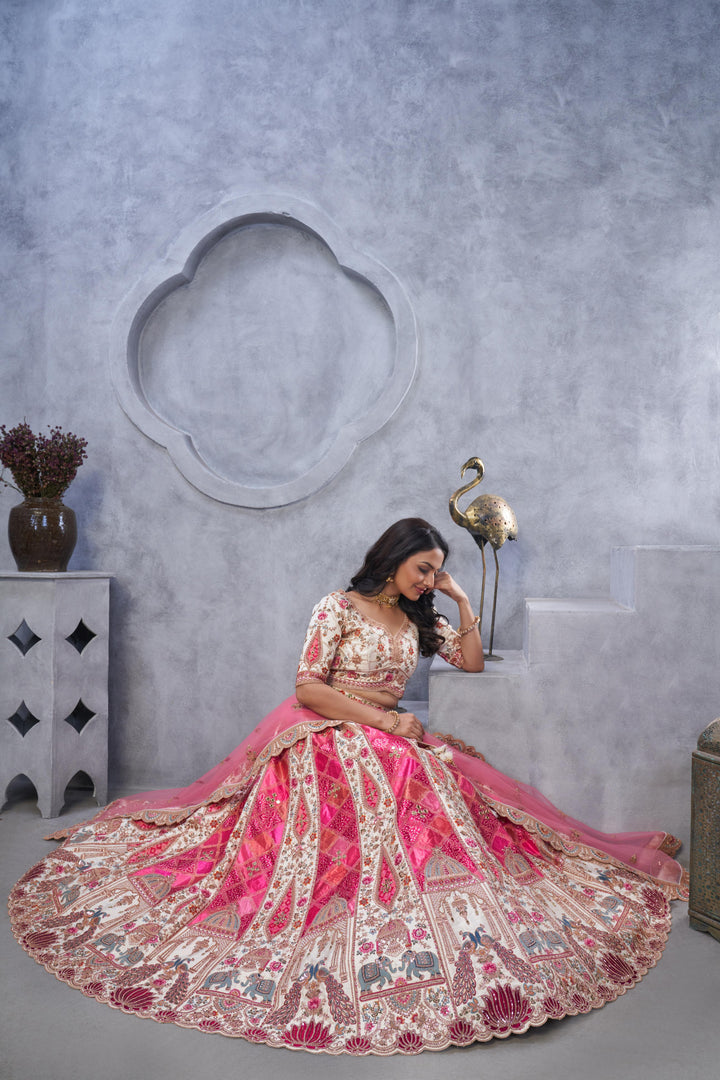 Ivory Divine Heritage Bridal Lehenga | SHOBITAM