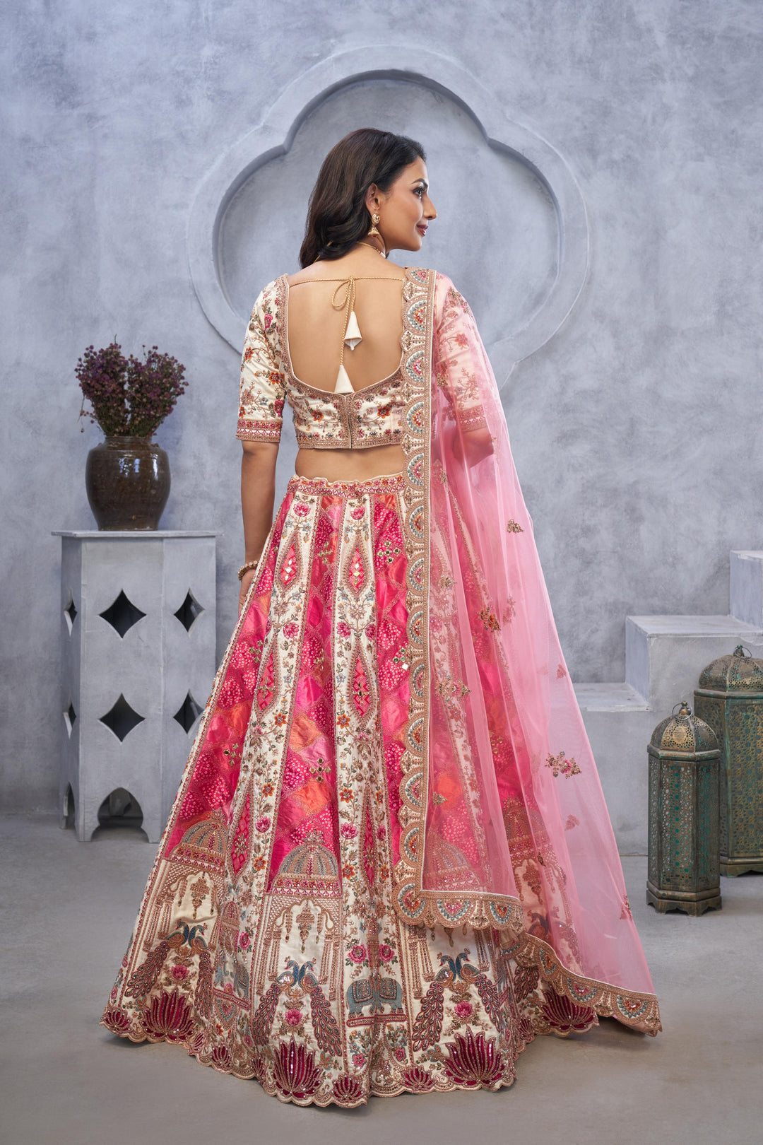 Ivory Divine Heritage Bridal Lehenga | SHOBITAM