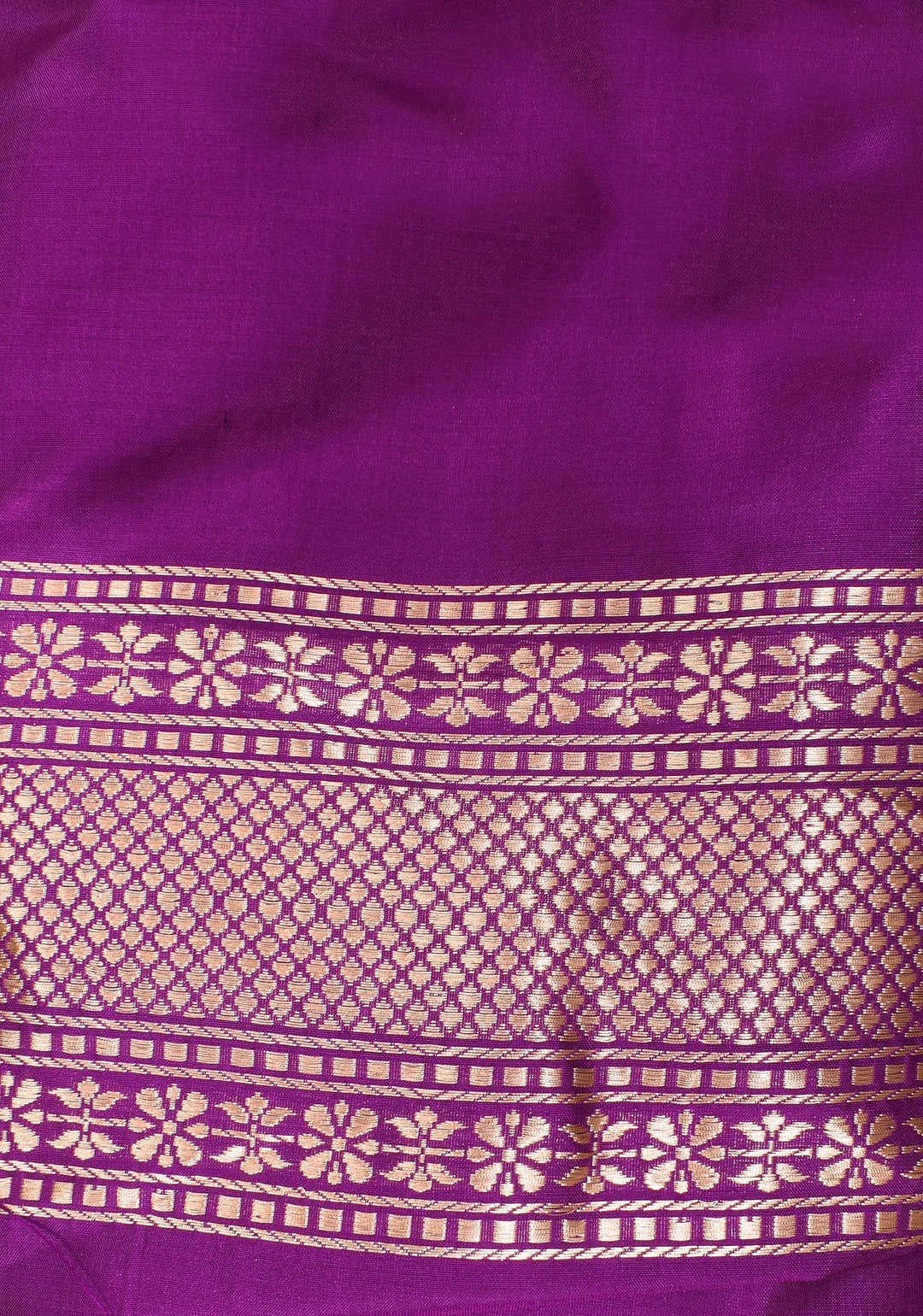 Banarasi Pure Katan Silk Saree in Purple with Exqusite Meenakari Arch Border| SILK MARK CERTIFIED