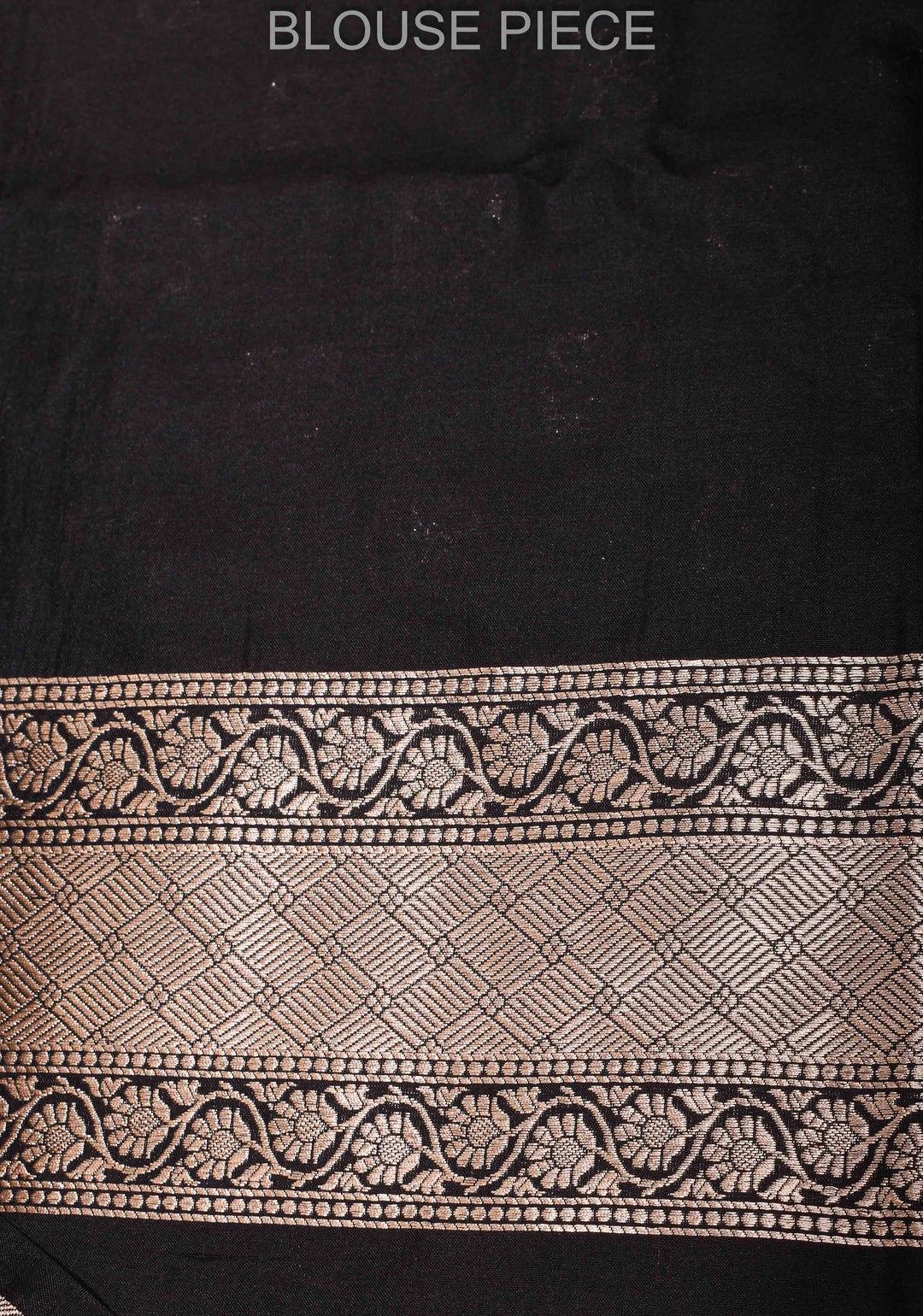 Banarasi Pure Katan Silk Saree in Black with Chunri Buttis and Zari Border | SILK MARK CERTIFIED