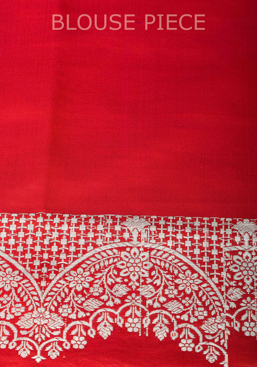 Pinkish Red Mashru silk with Zari butis and Scallop Border | SILK MARK CERTIFIED