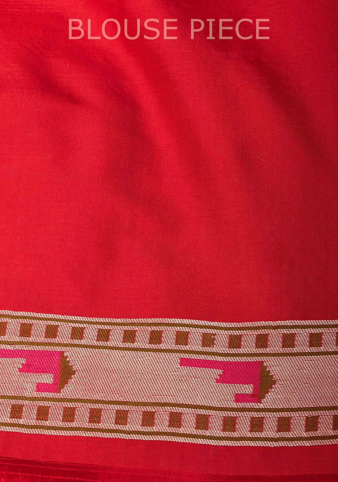 Red Pure Banarasi Katan Silk Saree with floral Butta and Paithani Style Borders | SILK MARK CERTIFIED