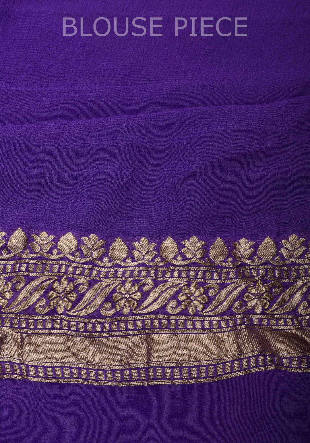 Chudi design Dark Lavender Floral jaal Pure Georgette silk saree with Zari border | SILK MARK CERTIFIED