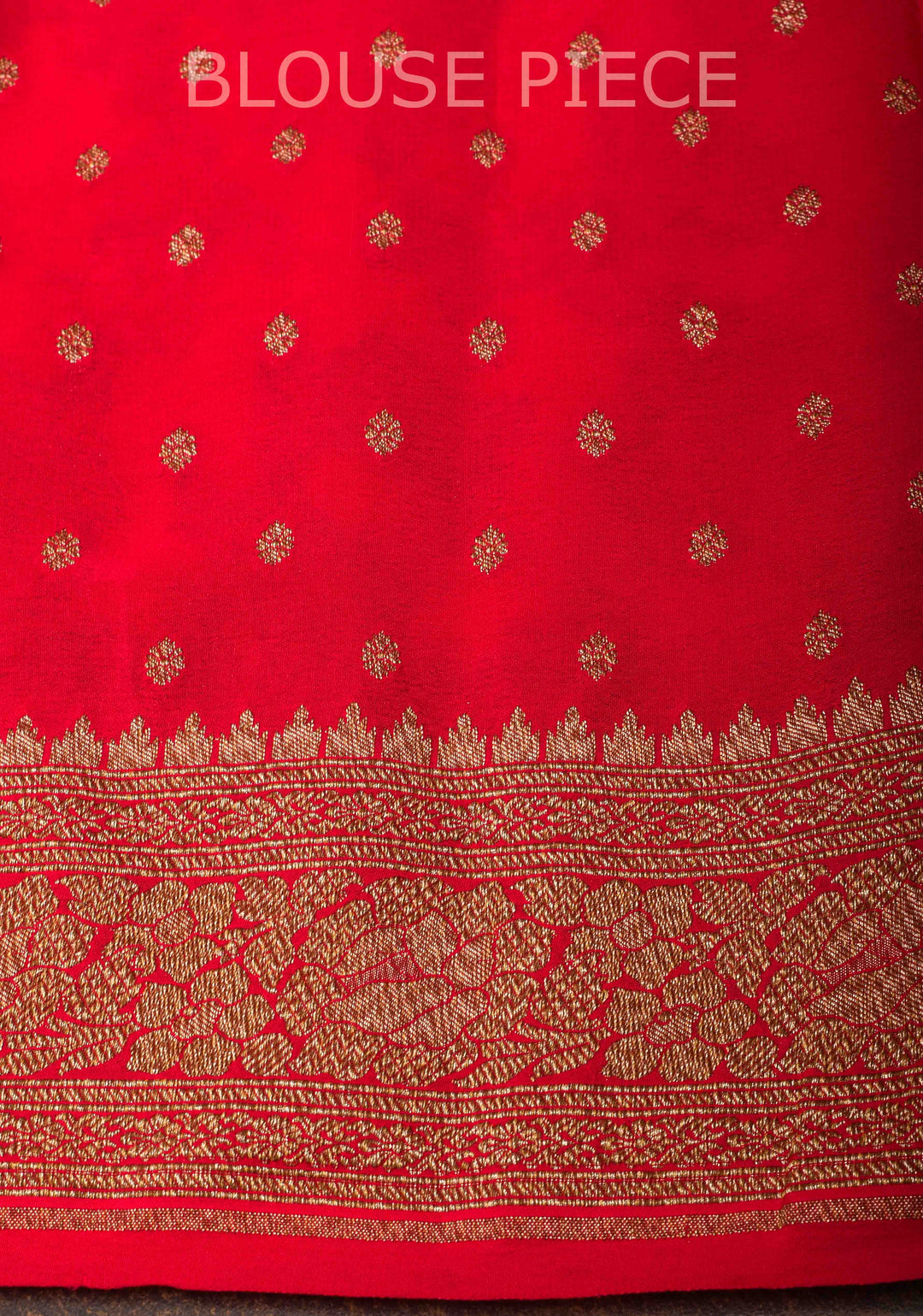 Crimson Banarasi Katan Silk Saree with Antique Floral Jaal and Borders | SILK MARK CERTIFIED
