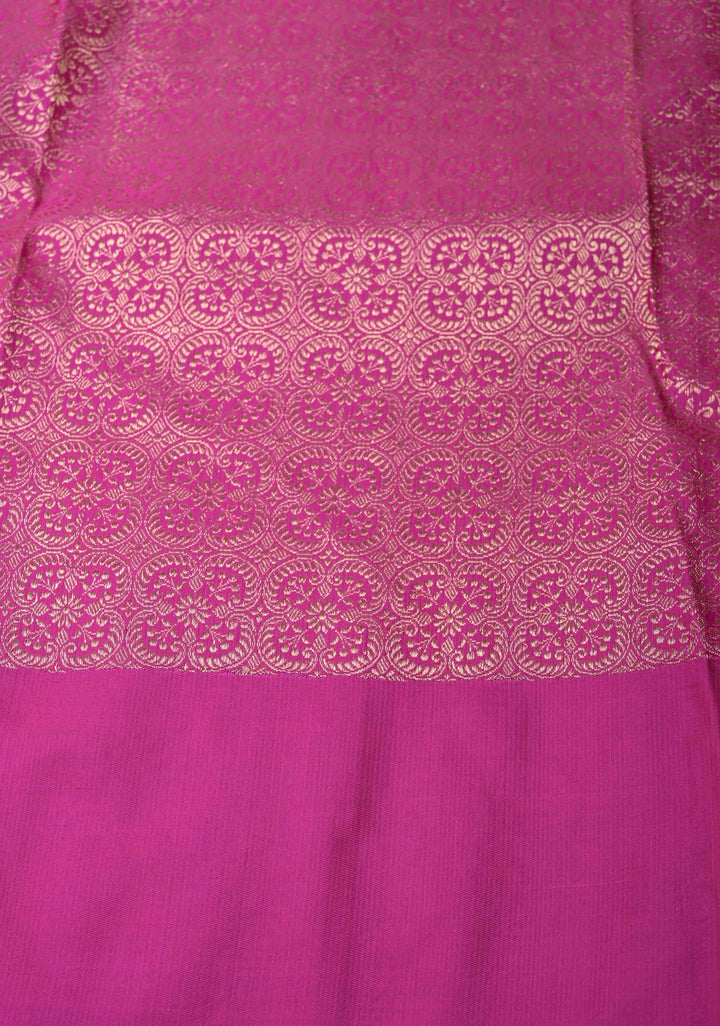 Exquisite Midnight Blue Tanchoi Banarasi Silk Saree in Pure Mashru Silk Meenakari Floral Brocade and Zari Border | SILK MARK CERTIFIED