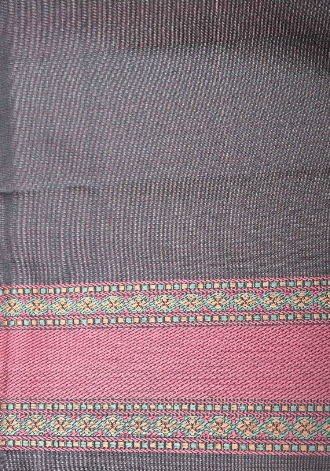Grey Tanchoi Banarasi Satin Silk Saree with Cross Stitch Brocade | SILK MARK CERTIFIED
