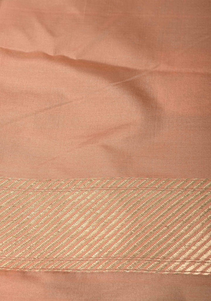 Medium Sea Green Banarasi Katan Tissue Silk Saree with Floral Zari buttas and Contrst Meenakari  Zari Border | SILK MARK CERTIFIED