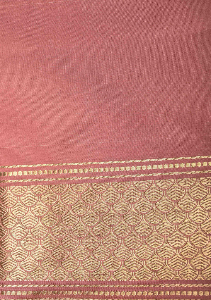 Sage Green Banarasi Katan Tissue Silk Saree with Floral Zari buttas and Contrst Meenakari  Scallop Zari Border | SILK MARK CERTIFIED