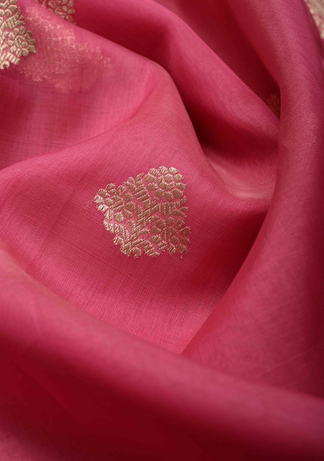 Dusty Pink Meenakari Deisign on Banarasi Katan Tissue Silk Saree with Floral Brocade and Zari Border | SILK MARK CERTIFIED