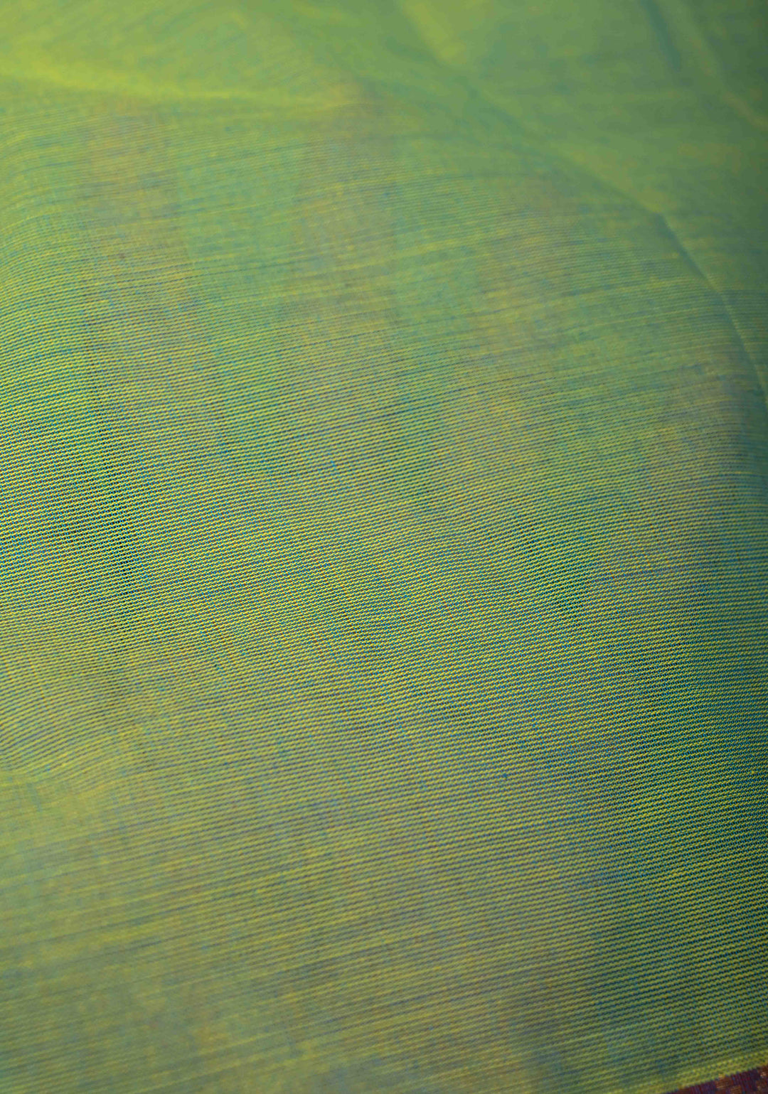 Lemon green Kanchi Cotton Saree with contrast border , No Blouse piece