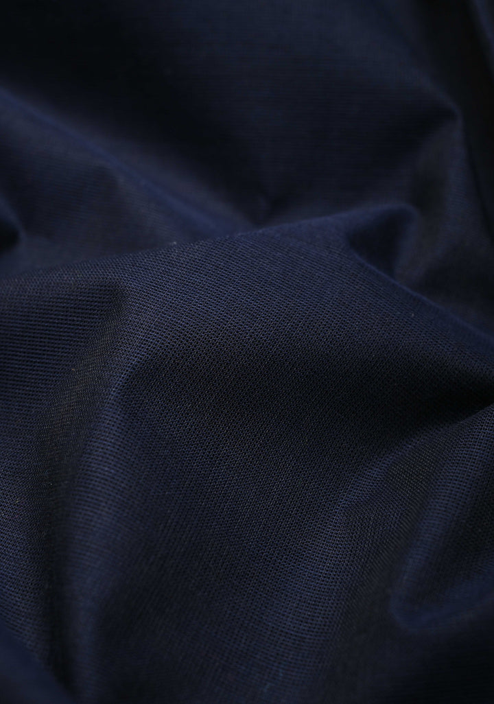 Dark blue Kanchi Cotton Saree with Distinct Peacock mandla motifs on Contrast zari border , No Blouse piece