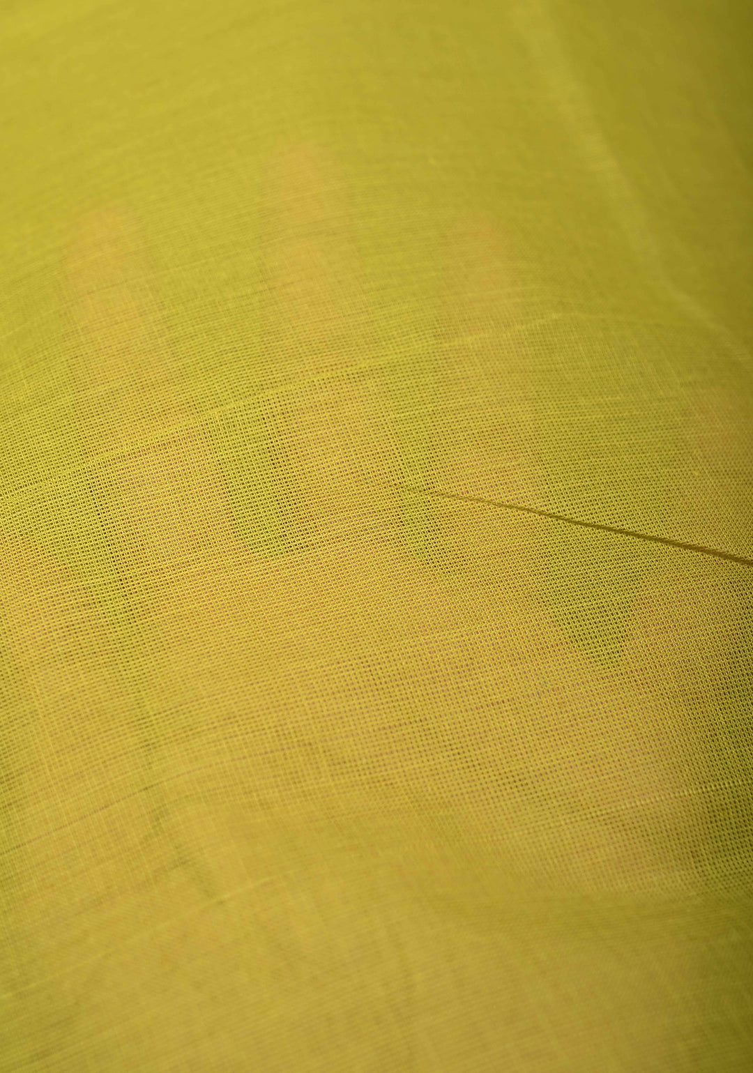 Moss Green Kanchi Cotton Saree with Contrast Zari Stripes Border, No Blouse piece