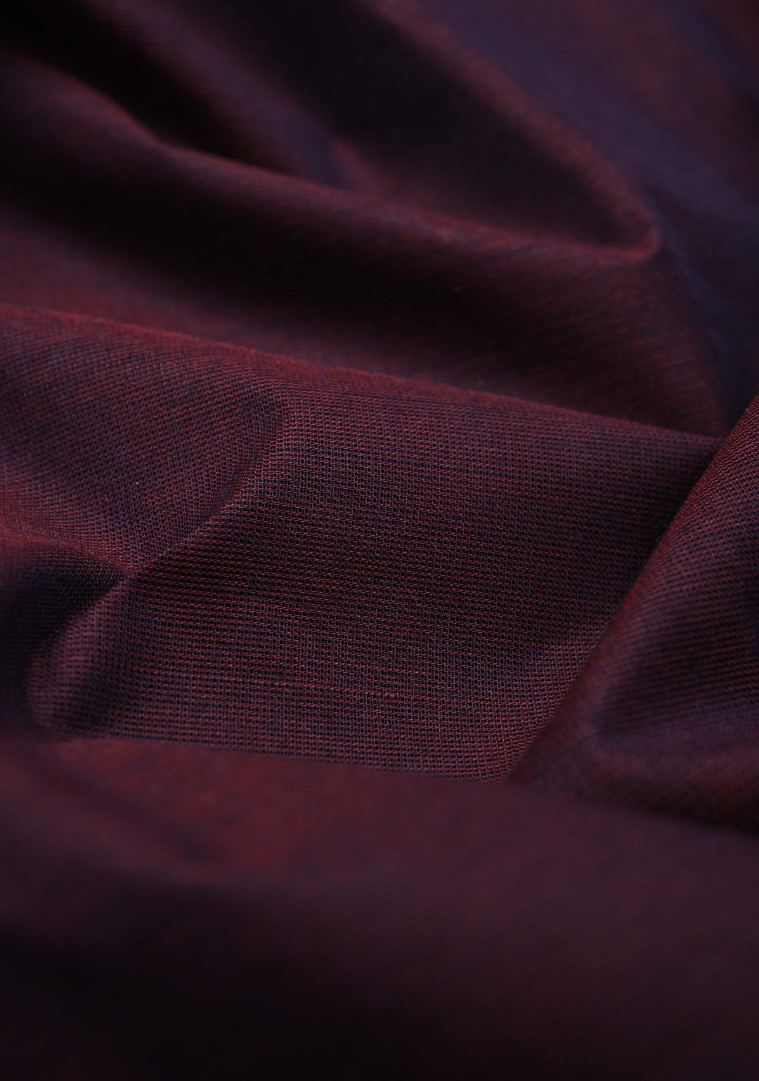 Plum Purple Kanchi Cotton Saree With Contrast Zari borders | No Blouse piece