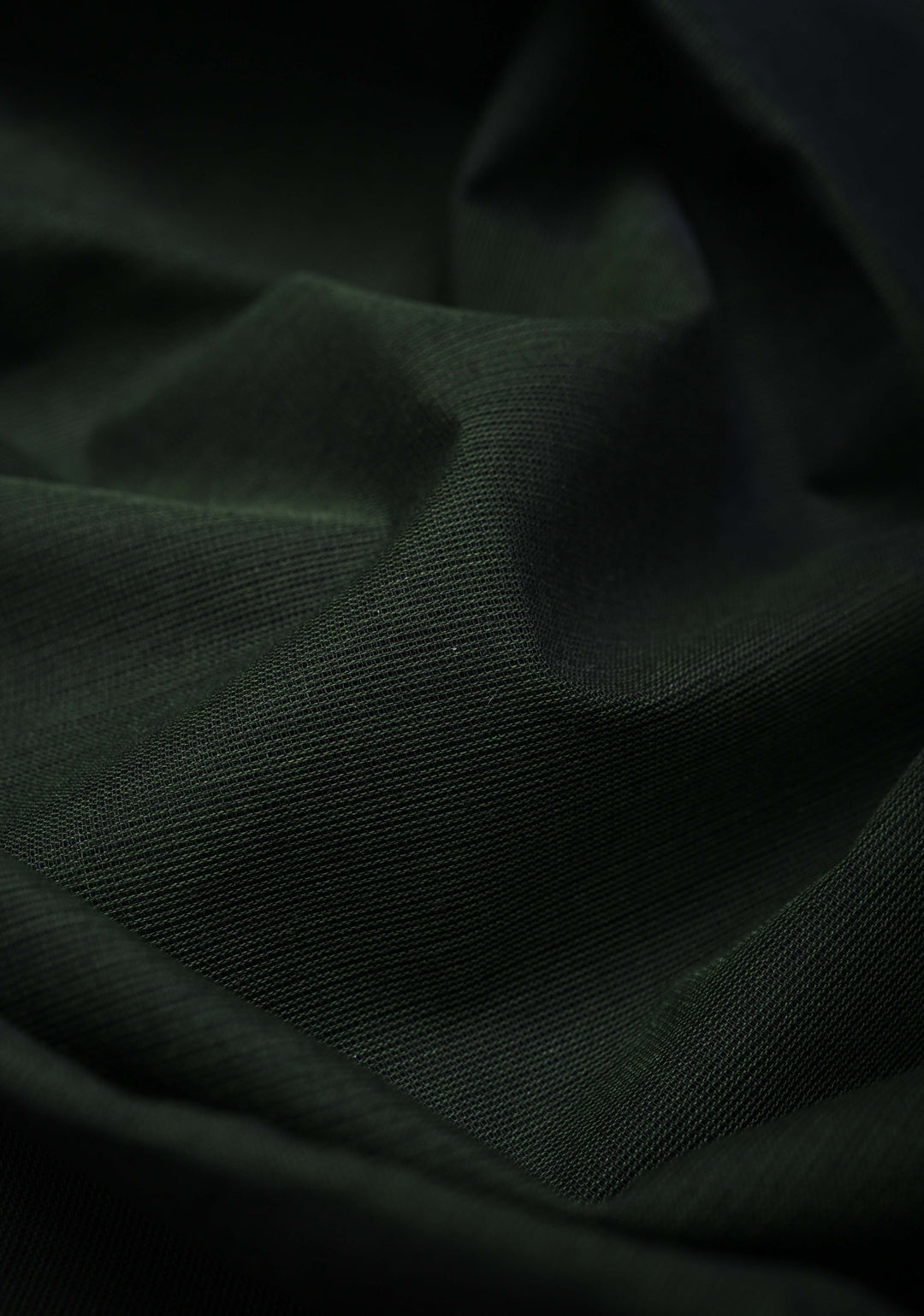 Bottle Green Kanchi Cotton Saree with Contrast Zari Border | No Blouse piece