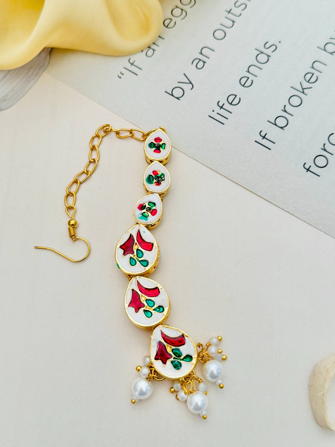 Traditional Gold Plated Kundan Maangtikka | SHOBITAM