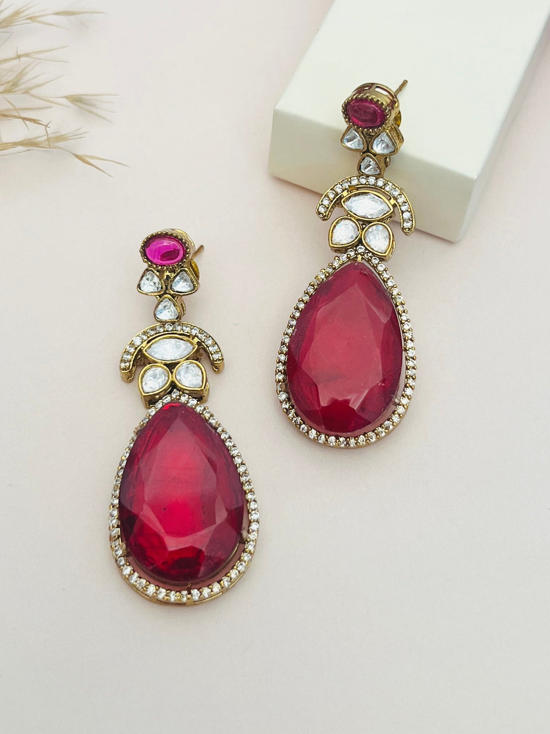 Royal Multicolor Stone Statement Necklace Set | SHOBITAM