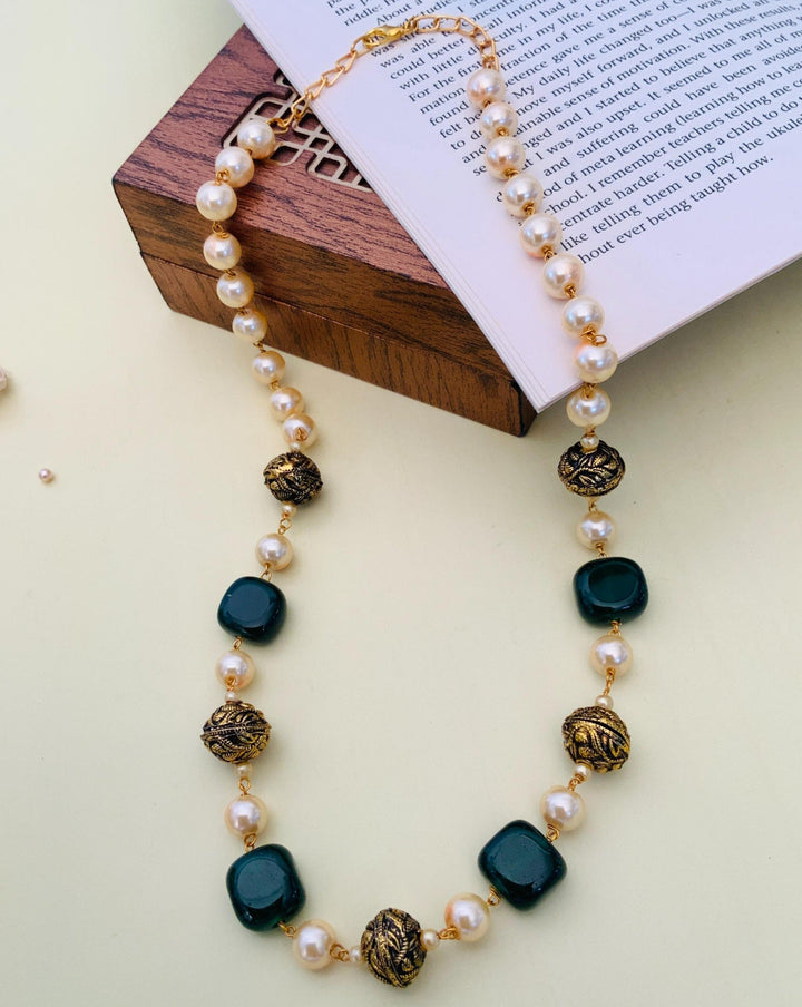 Classic Beads Mala in Gold Plating – Festive | SHOBITAM
