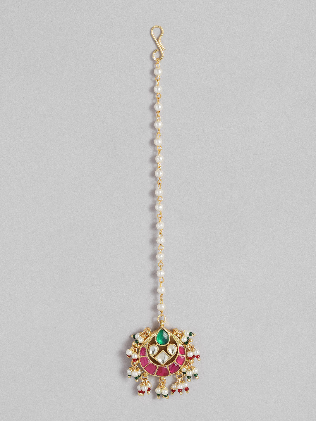 Gold Plated, High Quality Gold Plated Pachi Kundan Maangtikka | SHOBITAM