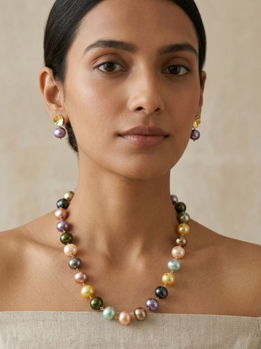Freshwater Pearl Mala Set – Pastel Elegant Styling | SHOBITAM